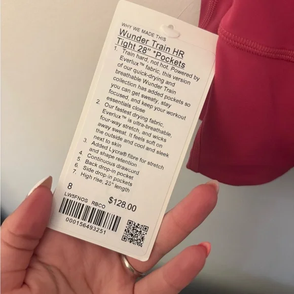 NWT Lululemon Wunder Under Trail High Rise Tight w/ Pockets 28" Inseam Sz. 8 - Picture 2 of 6